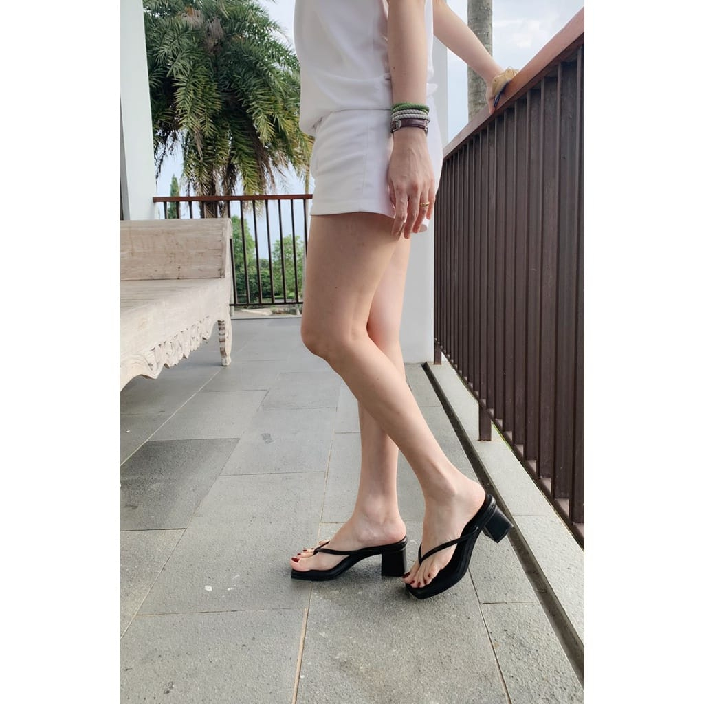 TERMURAH Sandal Heels Wanita 5cm Laily Jepit