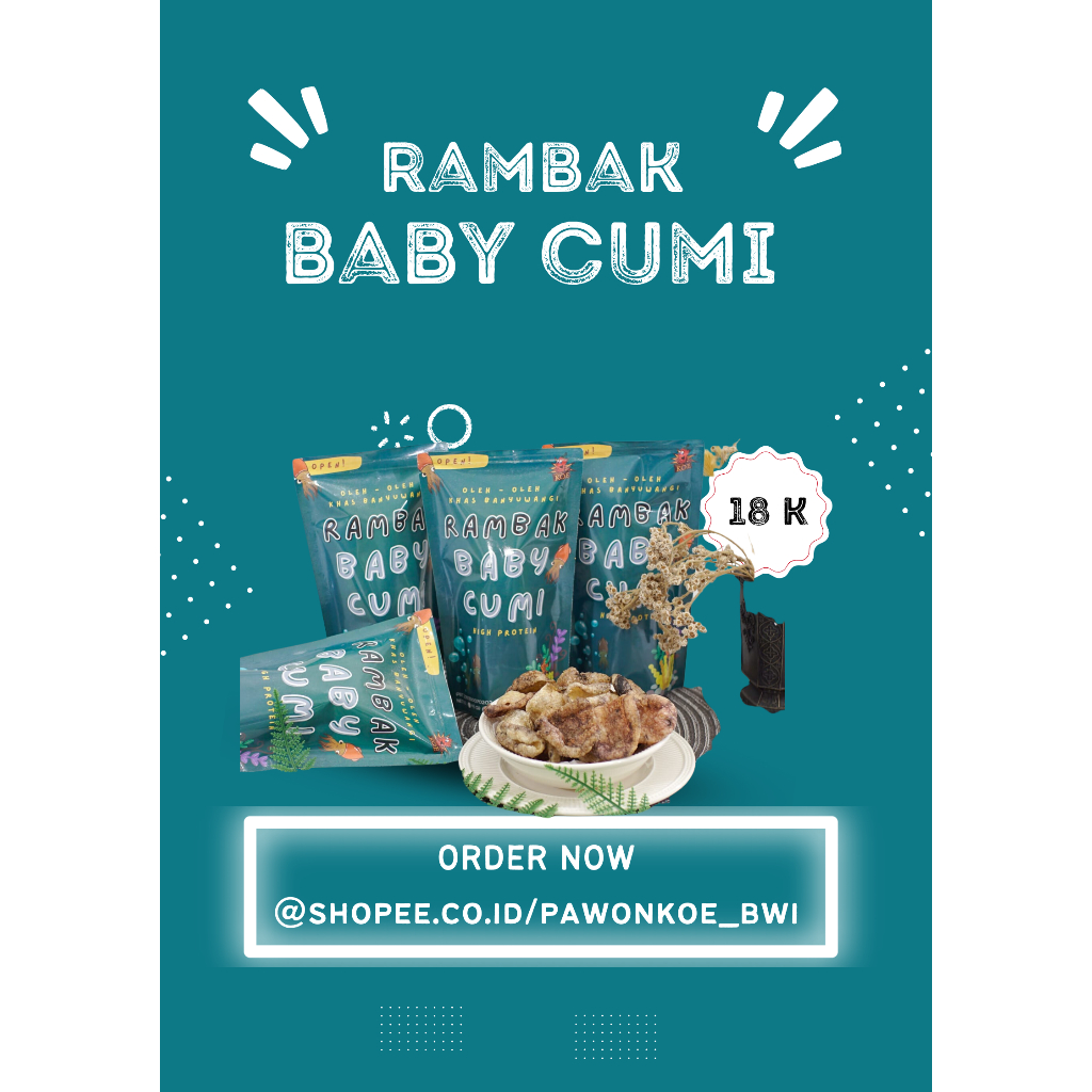 

produk pawonkoe Rambak cumi original 45 gram oleh-oleh khas Banyuwangi