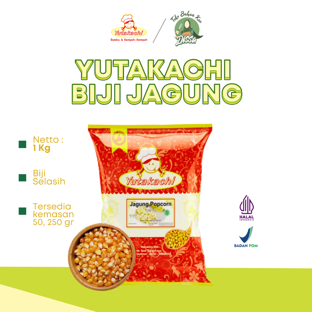 

Yutakachi Jagung Popcorn 1 kg | Biji Jagung by Yutakachi - Tobaqdissa