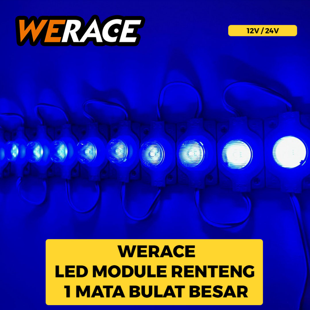 [WERACE] LAMPU LED MODUL / RENTENG 1 MATA BULAT BESAR 12V DAN 24V/HARGA PERBIJI/SATUAN