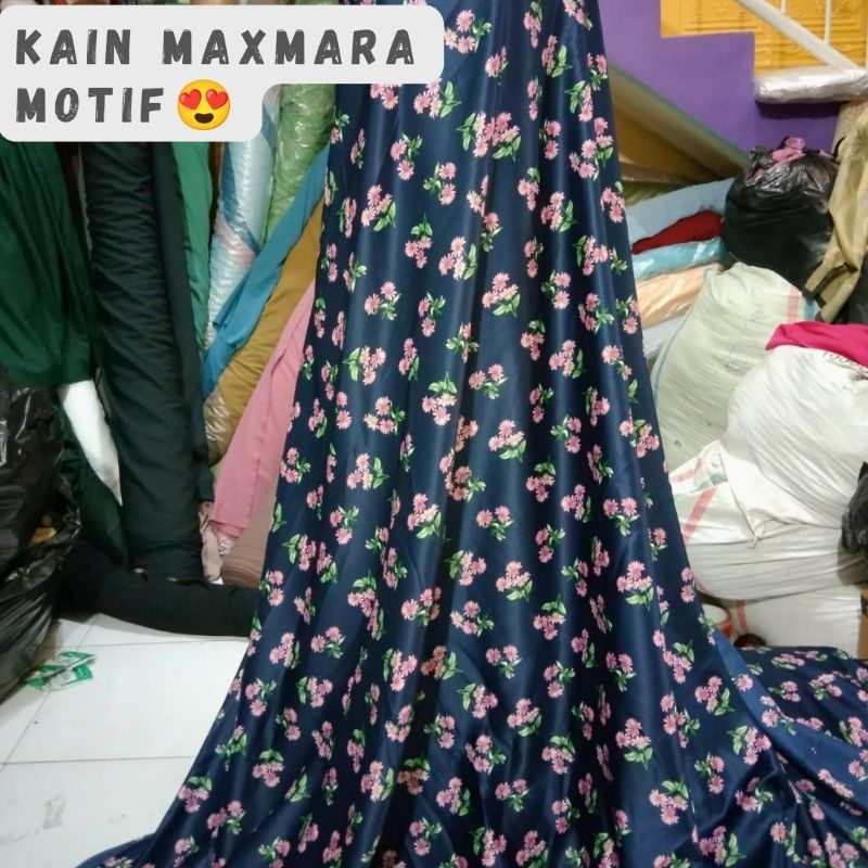 (BACA DESKRIPSI TERBARU)KAIN MAXMARA SILK LUX GAMIS, DRESS, COUPLE ADEM MOTIF BUNGA KECIL
