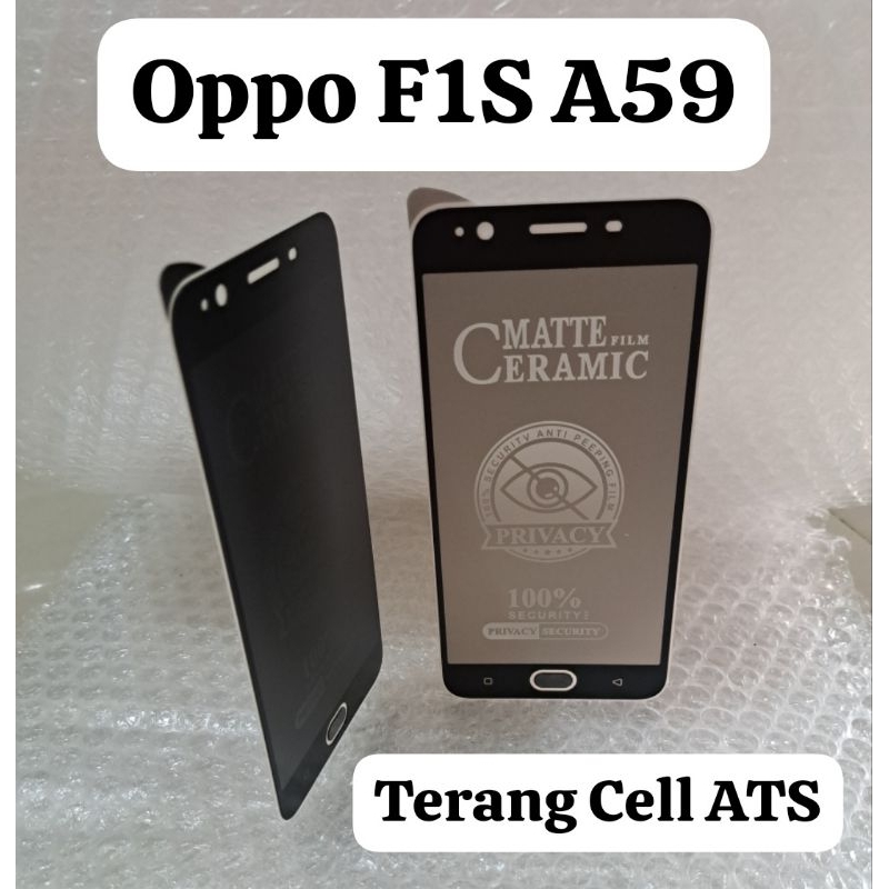 Tempered Glass Matte Film Ceramic Privacy Anti-Spy Oppo A1K / Oppo A37 / Oppo A53 / Oppo A54 / Oppo A83 / Oppo A57 / Oppo A71 / Oppo A96 / Oppo F1S / F5 / Oppo Neo 9 / Oppo F11 / Oppo F11 Pro / Oppo Reno 2 / Oppo Reno 2F / Oppo Reno 4 / Oppo Reno 4F