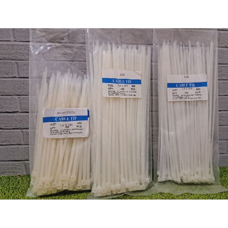 

Cable Ties / Kabel Ties / kabel tis isi 100 2,5mm 3,6mm PUTIH HONHSTAR/hokipass/168