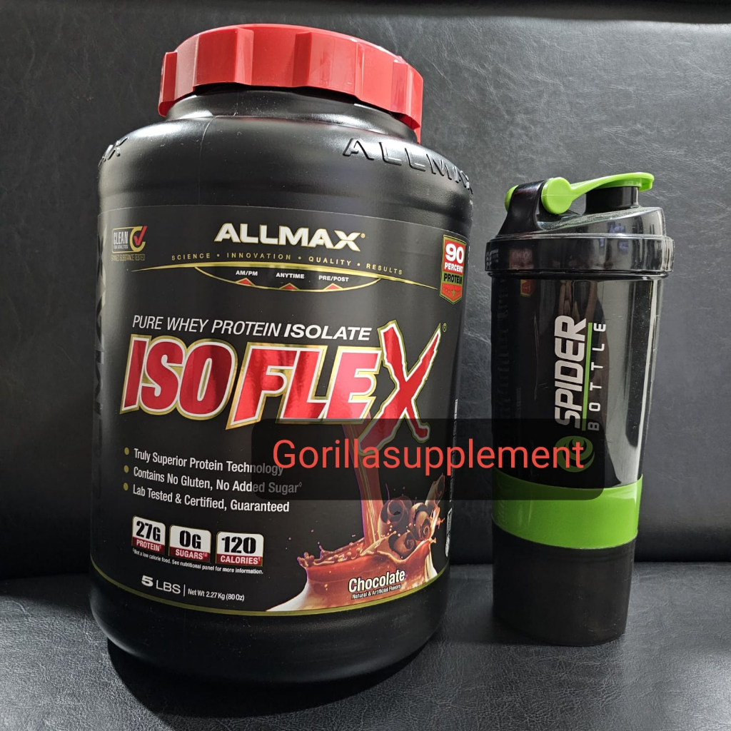 ALLMAX ISOFLEX 5lbs 5lb 2.25kg 100% Whey Protein Isolate ALL MAX ISO FLEX
