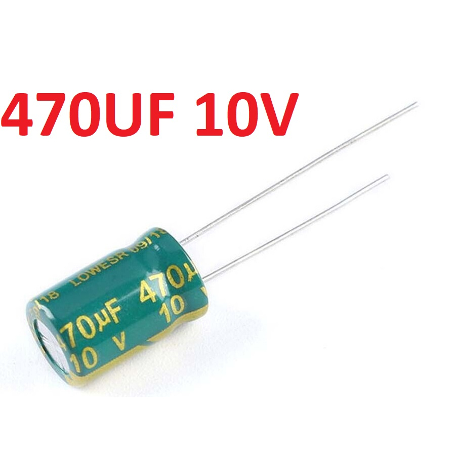 Kapasitor Capacitor ELCO Polar 470uf 10v 470 uf 10 V 470 mikro 10 volt