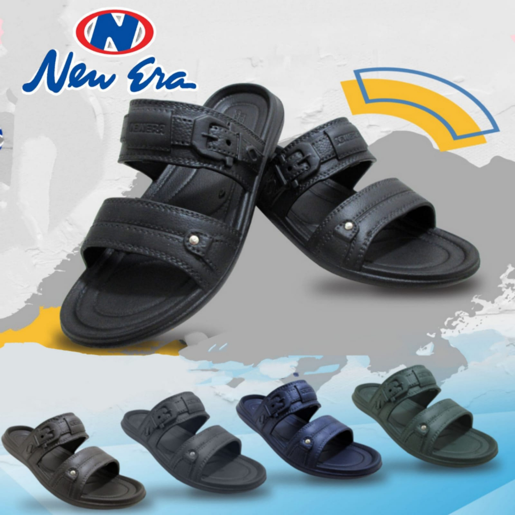 gos NEW ERA MB E 7032 Sandal Slop Karet Sandal Slop Pria Kekinian Sandal Pria Casual Sandal Slide 39-43