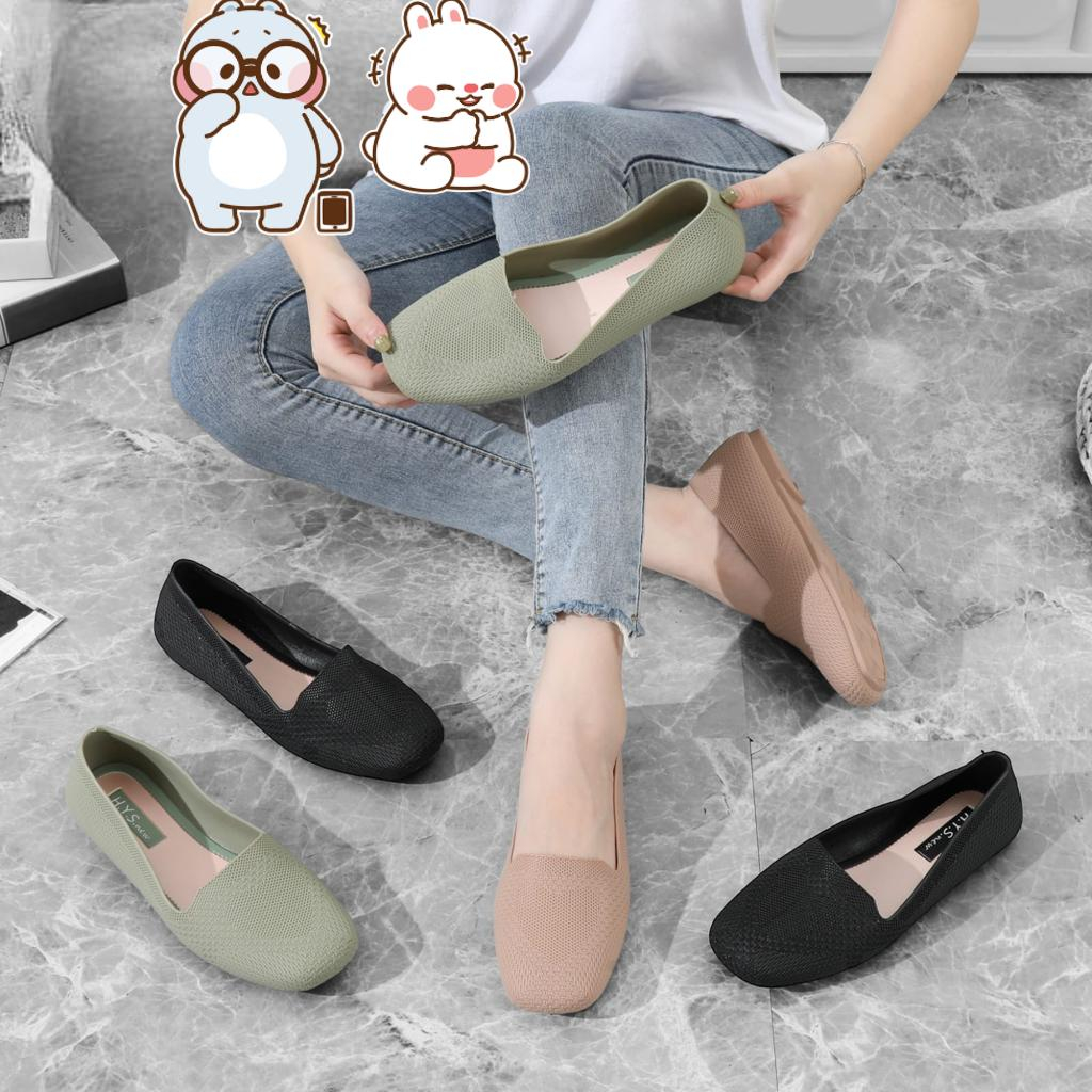 Sepatu Wanita Model Terbaru 2021/Flat Shoes Karet Jelly HYs New 767/Balet / Sandal Jelly Flat Import PRINCES 767