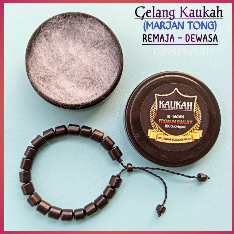 Gelang Kayu Kaukah (MARJAN TONG + WADAH) gelang Wanita - Pria kaokah koka kukah kokkah