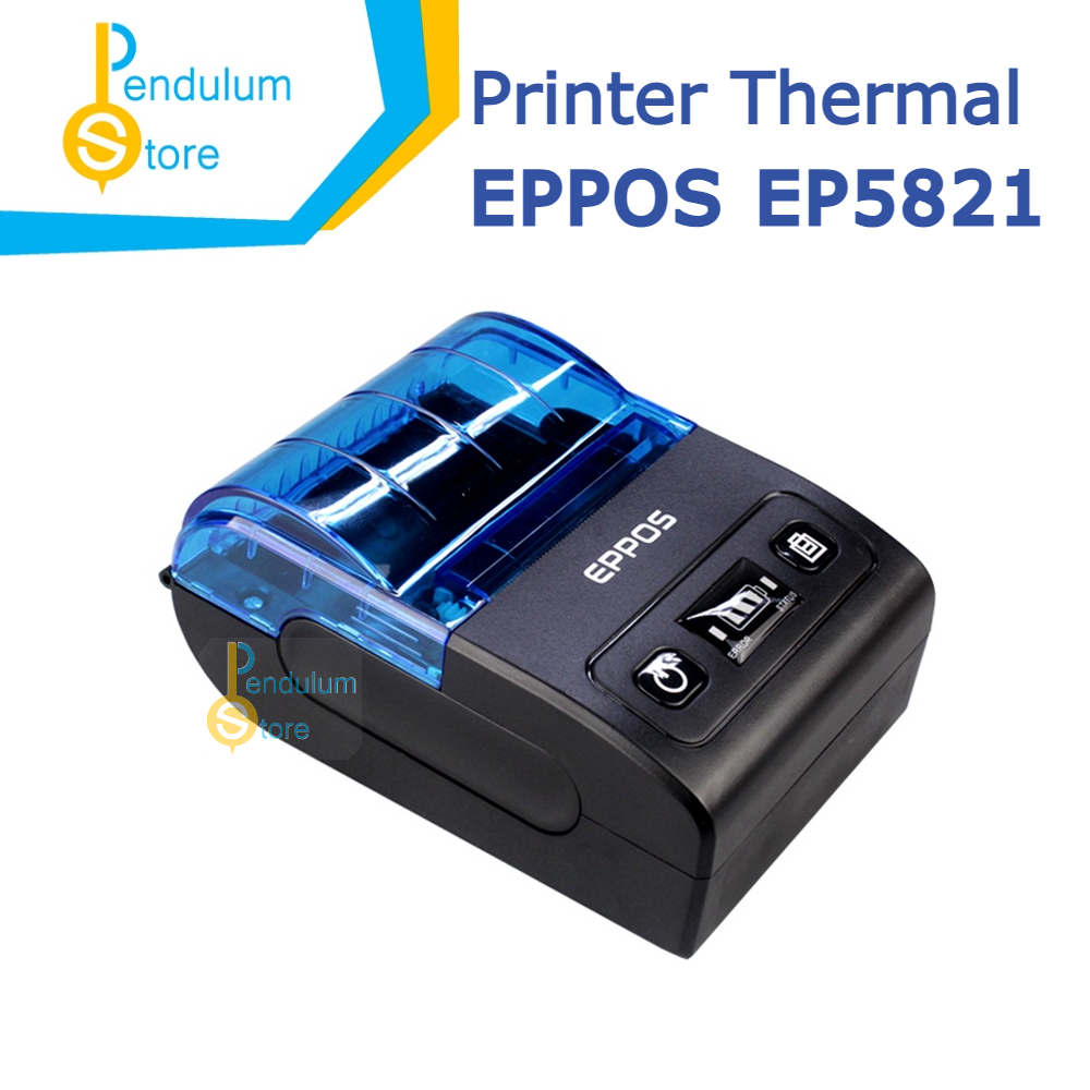 Mini Thermal Printer Bluetooth EPPOS EP5821 Portable Baterai Rechargeable 58mm