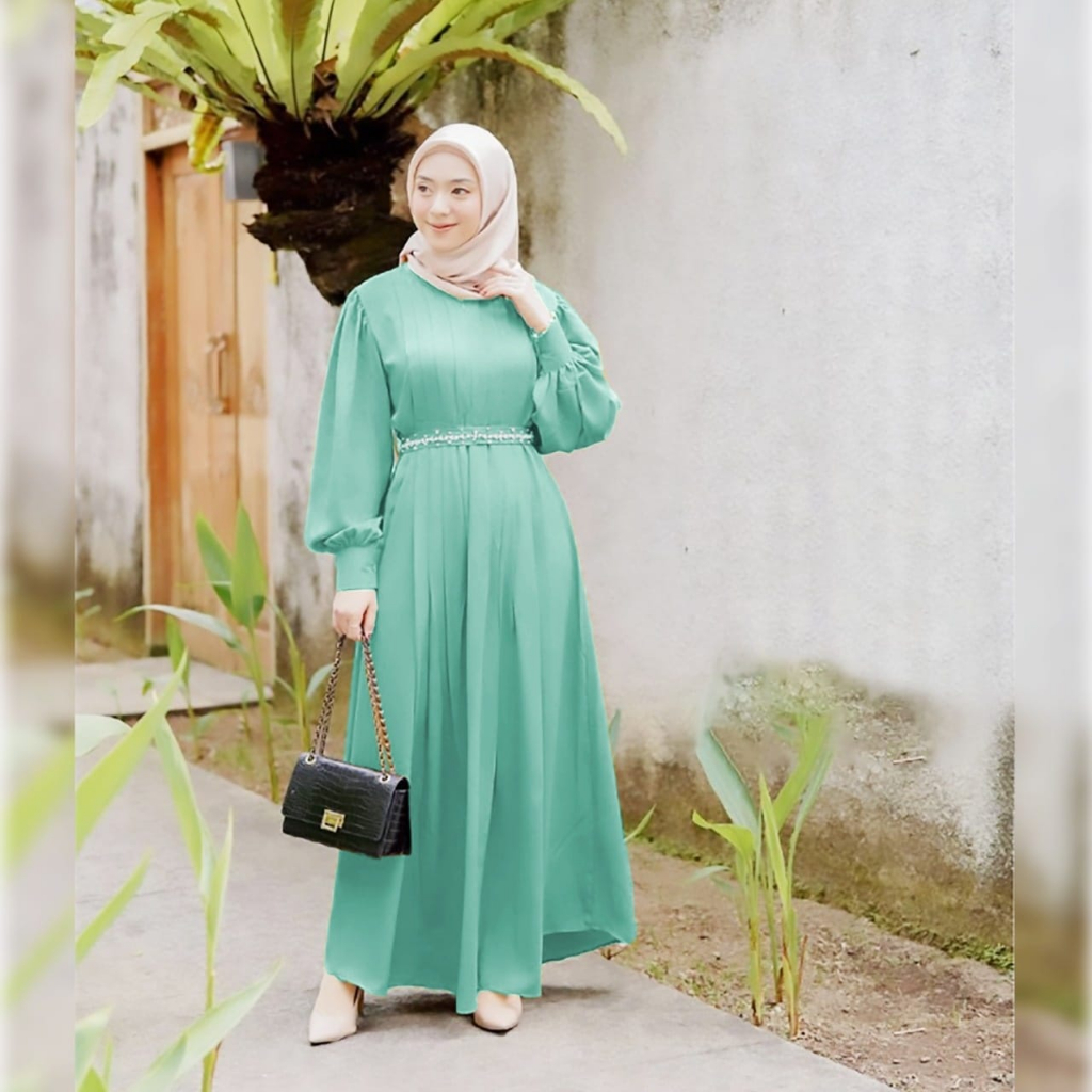 MAXY RELINE FASHION PAKAIAN WANITA DRESS GAMIS MAXI BAHAN SHAKILA HJM