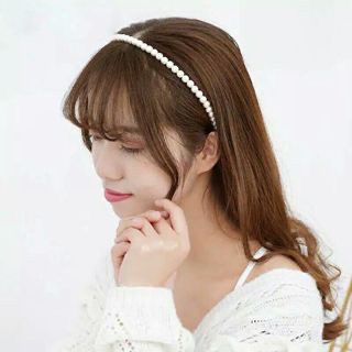 `ღ´ PHINKL `ღ´ Bando aksen mutiara girly Korea kualitas import pearl white putih