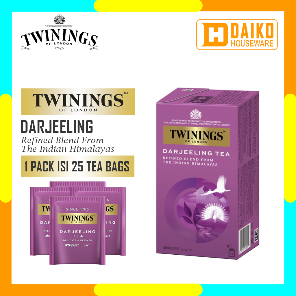 Teh Hitam Twinings Darjeeling Tea 25 x 2gr Teh Hitam Kantong Aroma Bergamot dan Citrus - Black Tea Bags