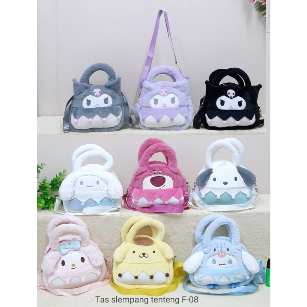 Tas Selempang Tenteng Kuromi,Cinamorol,Melody F8 Size 20cm/Selempang anak lucu/tas selempang karakter/Tas Kuromi Tas Cinamoroll