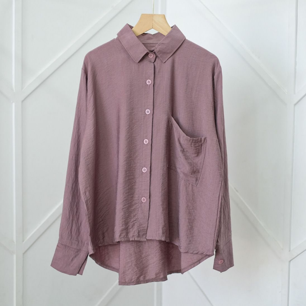 BLOUSE WANITA POLO SHIRT OVERSIZE HS BAHAN POLO LINEN XL LD 120 PB 59 PT 57 4XL LD 140 PB 68 PT 58 BLOUSE WANITA KOREAN STYLE / KEMEJA WANITA OVERSIZE / BLOUSE BUSUI FRIENDLY / BAJU ATASAN WANITA JUMBO