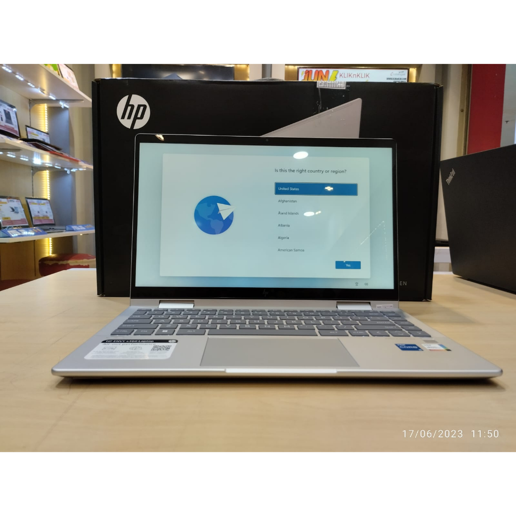 LAPTOP BARU HP ENVY X360 14 INTEL I5 1335U 8GB 1TB IRIS XE 14.0 FHD IPS TOUCH WINDOWS 11 HOME ORIGINAL