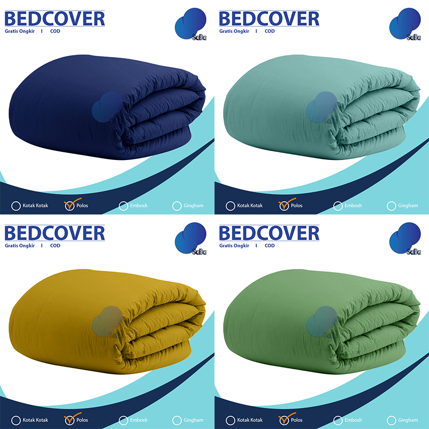 Bedcover only 180x220 double plain/polos dan Aesthetic