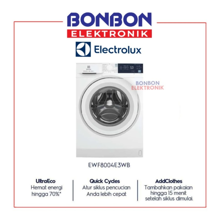 Electrolux Mesin Cuci Front Loading 8KG EWF8004E3WB / EWF 8004 E3WB