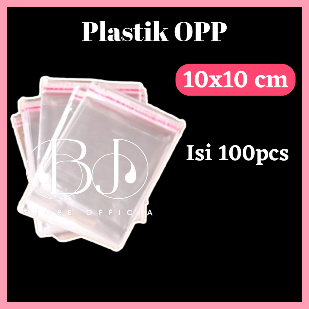 PLASTIK ROTI OPP 10X10 SEAL / LEM TEBAL 17 MIC ASLI BUNGKUS / KEMASAN / SOUVENIR