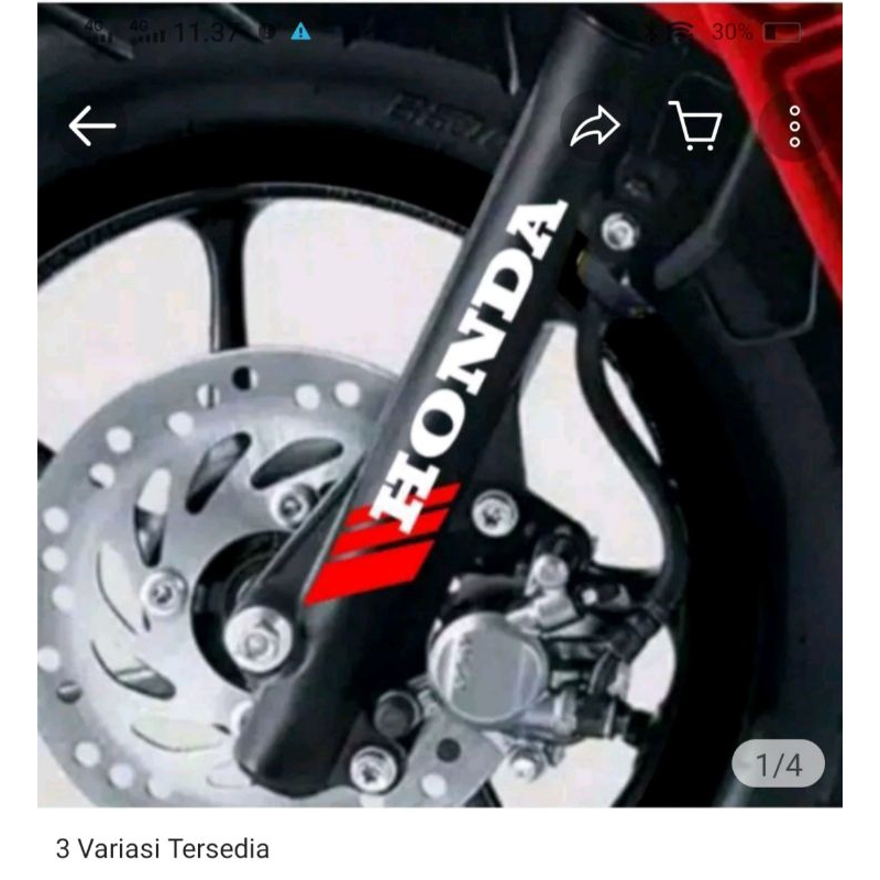 STICKER CUTTING SHOCK DEPAN HONDA BEAT/SCOPY VARIO