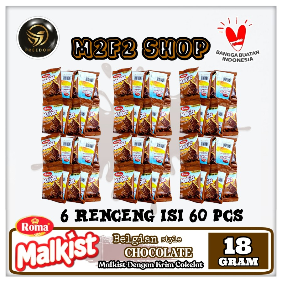 

Roma Biskuit Malkist Belgian Chocolate | Krim Cokelat - 18 gr (Kemasan 6 Renceng)