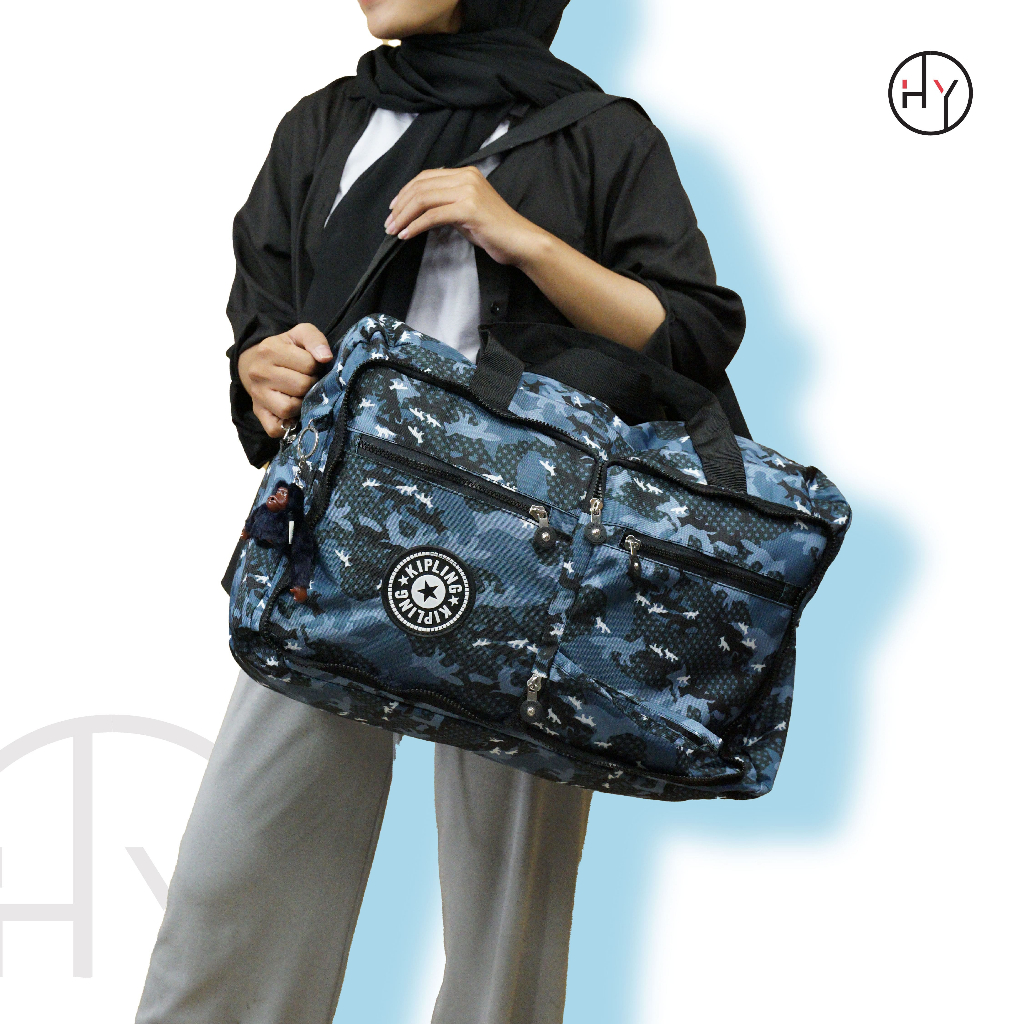 HYBRAND [KK26 MOTIF] - TAS TRAVEL TAS PAKAIAN MOTIF UNIK BAHAN PARASUT IMPOR TAS TRAVEL LIPAT DUFFEL BAG