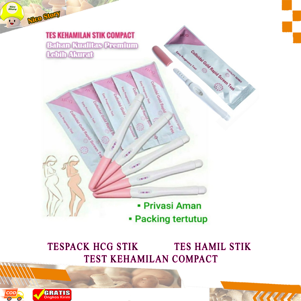 (NCS) TestPack COLLOIDAL Stik Compact HCG Test Pack Tespek Alat Tes Hamil Kehamilan / Ovulasi Kesuburan LH