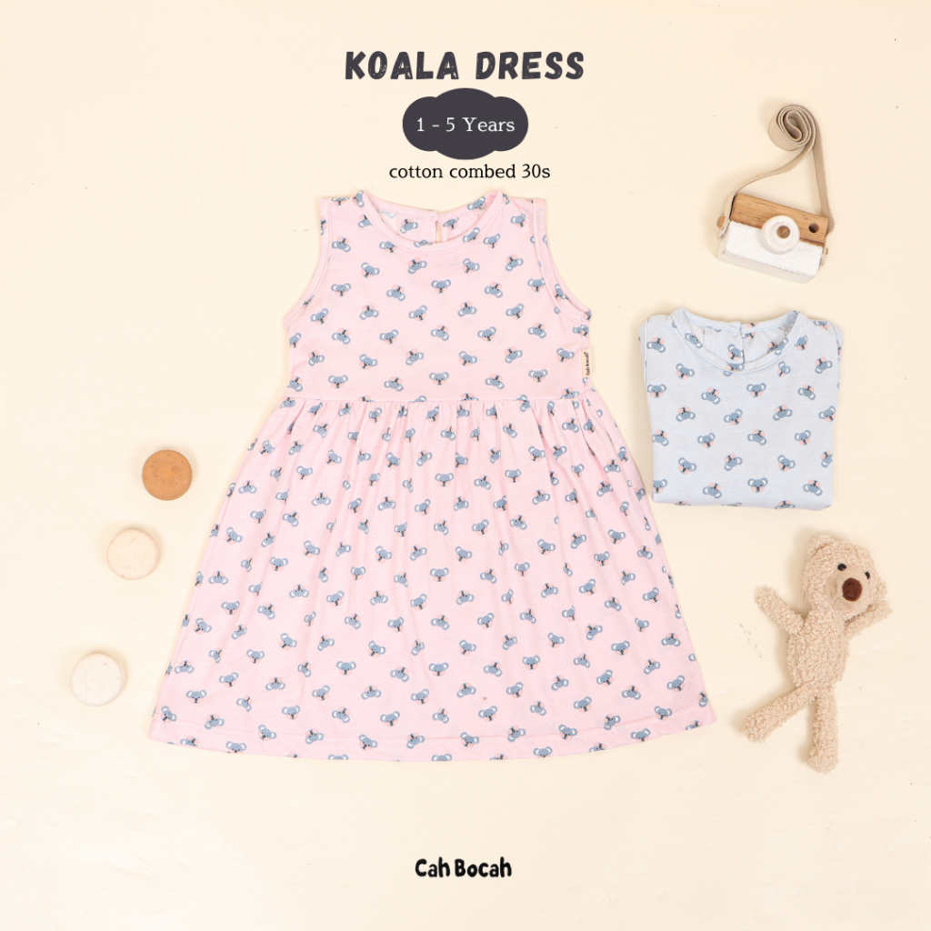 Cah bocah Koala Dress Anak Perempuan