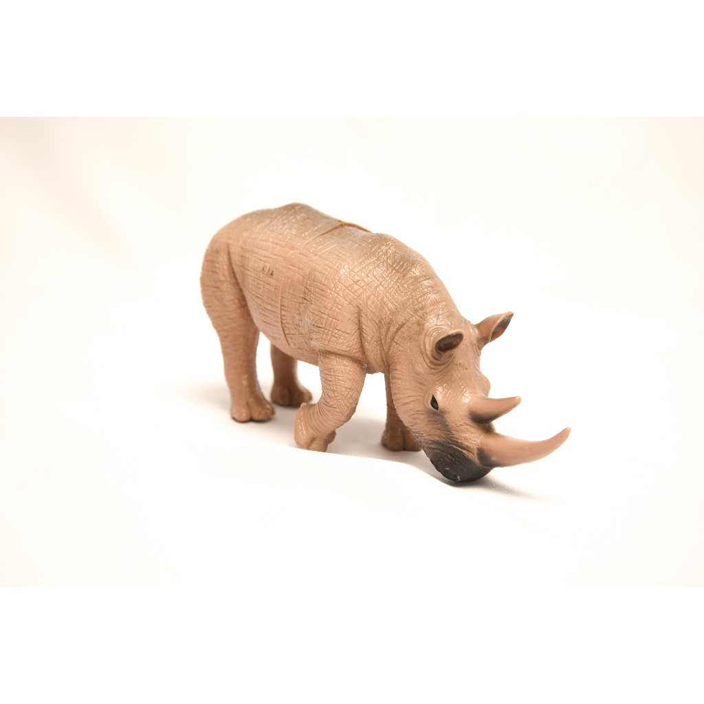Figurine Mainan Hewan Badak Karet Koleksi Anak wild animal Rhino