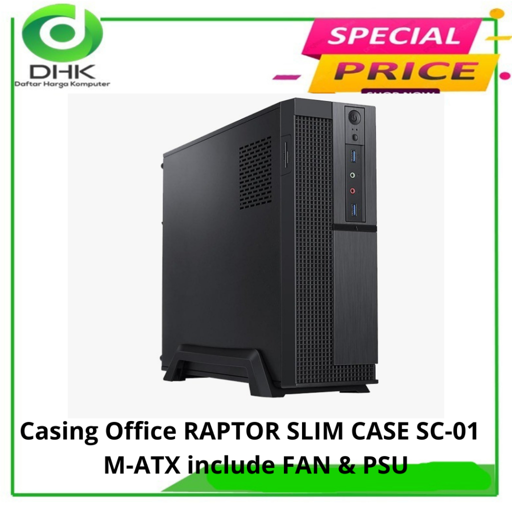 Casing Office RAPTOR SLIM CASE SC-01 |Casing M-ATX include FAN &amp; PSU