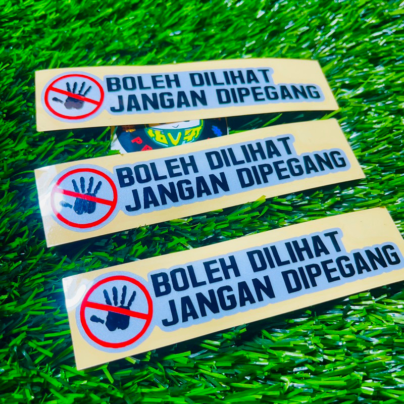 Sticker boleh di lihat jangan di pegang sticker cutting motor 1pcs