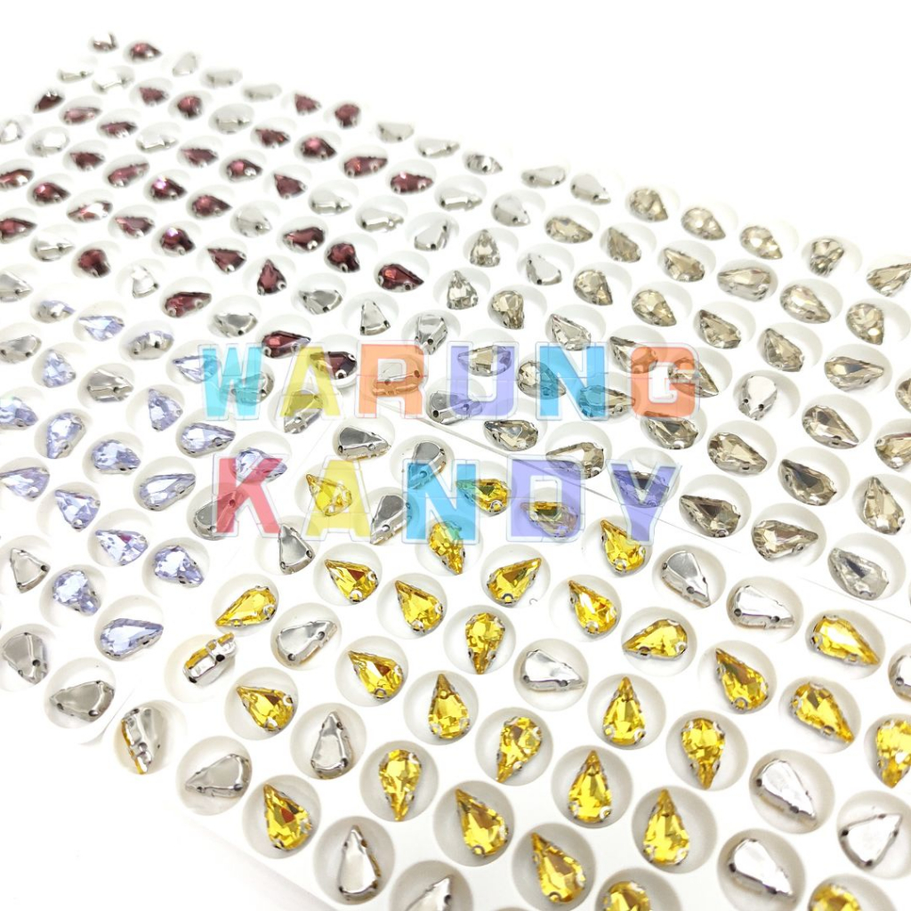 Diamon Jahit Cangkang Tetes 6x10 WARNA GRADE A - BKS 1RB