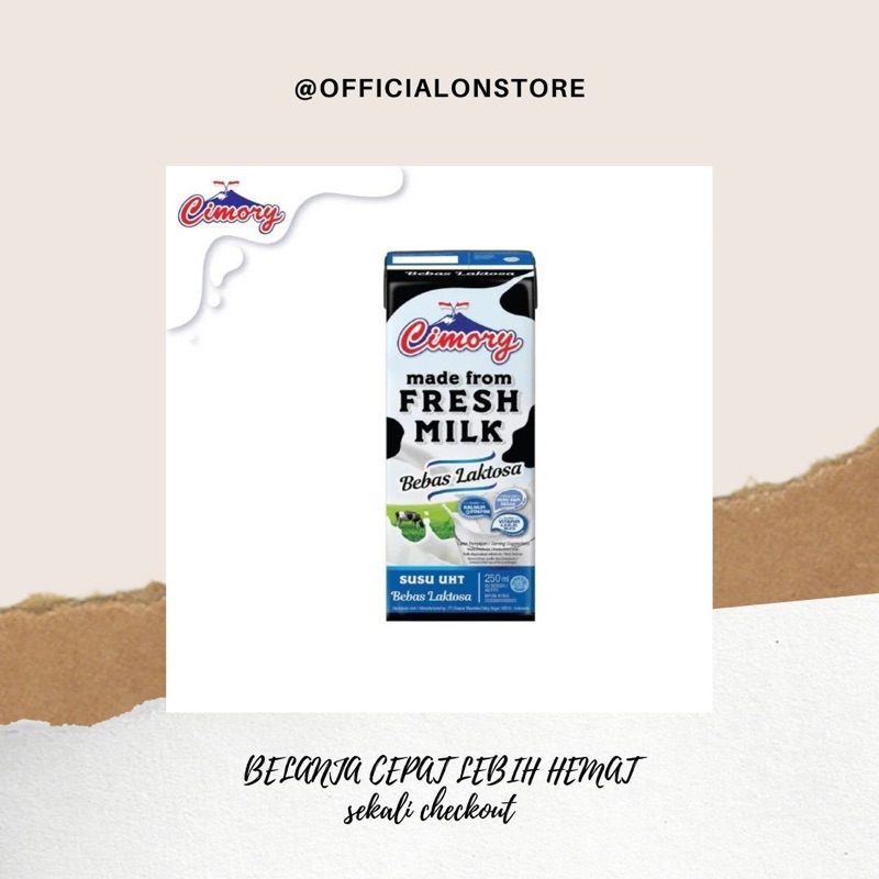 Cimory UHT fresh milk bebas laktosa per karton 24pcs 250ml | Ecer Grosir