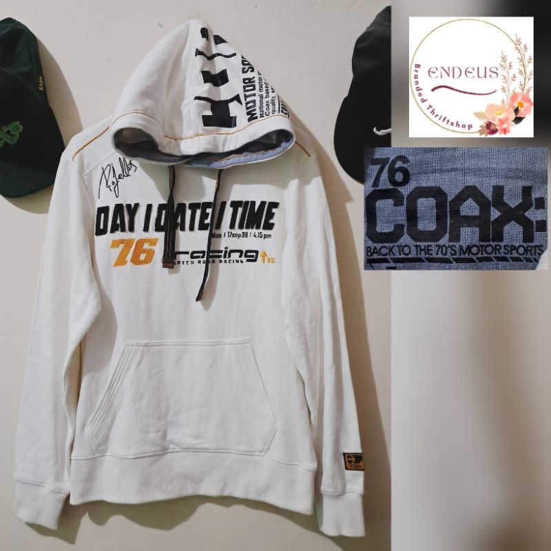 HOODIE COWOK COAX RACING SIZE M WARNA BW