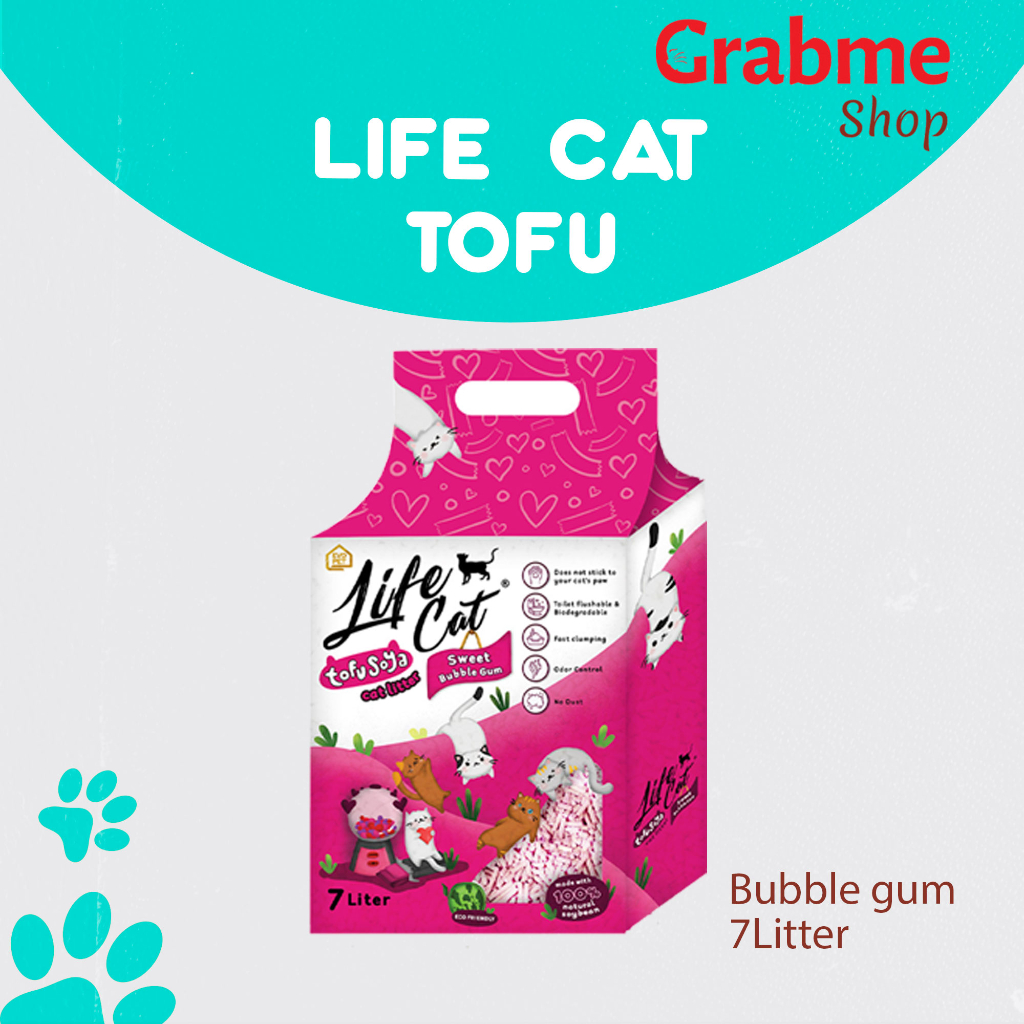 Pasir Kucing Gumpal Wangi Tofu LIFE CAT 7L 2,5Kg