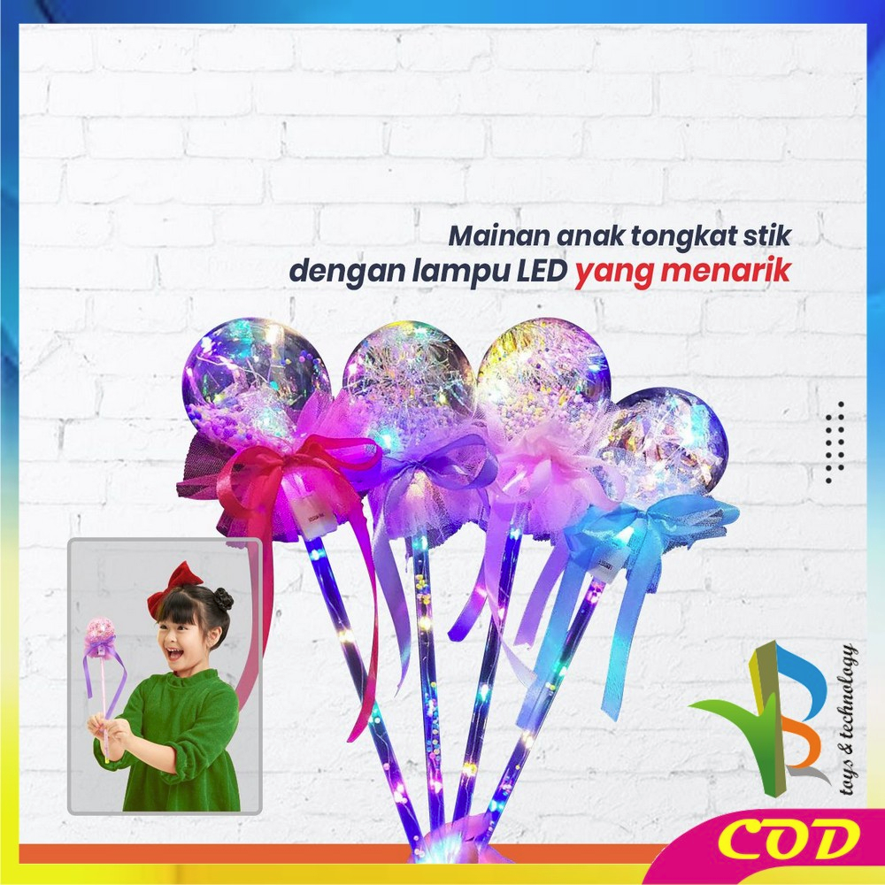 RB-M319 Mainan Anak Tongkat Peri Bintang Stik Lampu LED Warna Warni Tongkat Sihir / Tongkat Peri Mainan Anak dengan Lampu Karakter Light Stick Lampu Konser