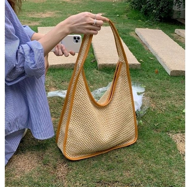 SARA - WOVEN STRAW KOREAN BAG TAS BAHU WANITA