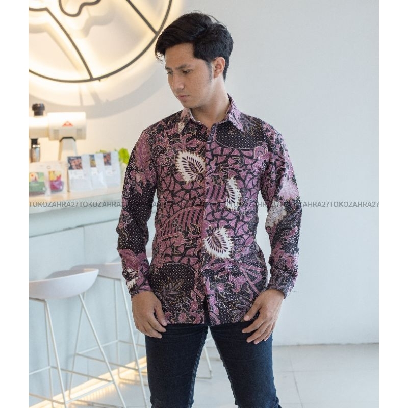 Kemeja Lengan Panjang Batik Kondangan MOTIF LILING &amp; DAUN  by tokozahra27