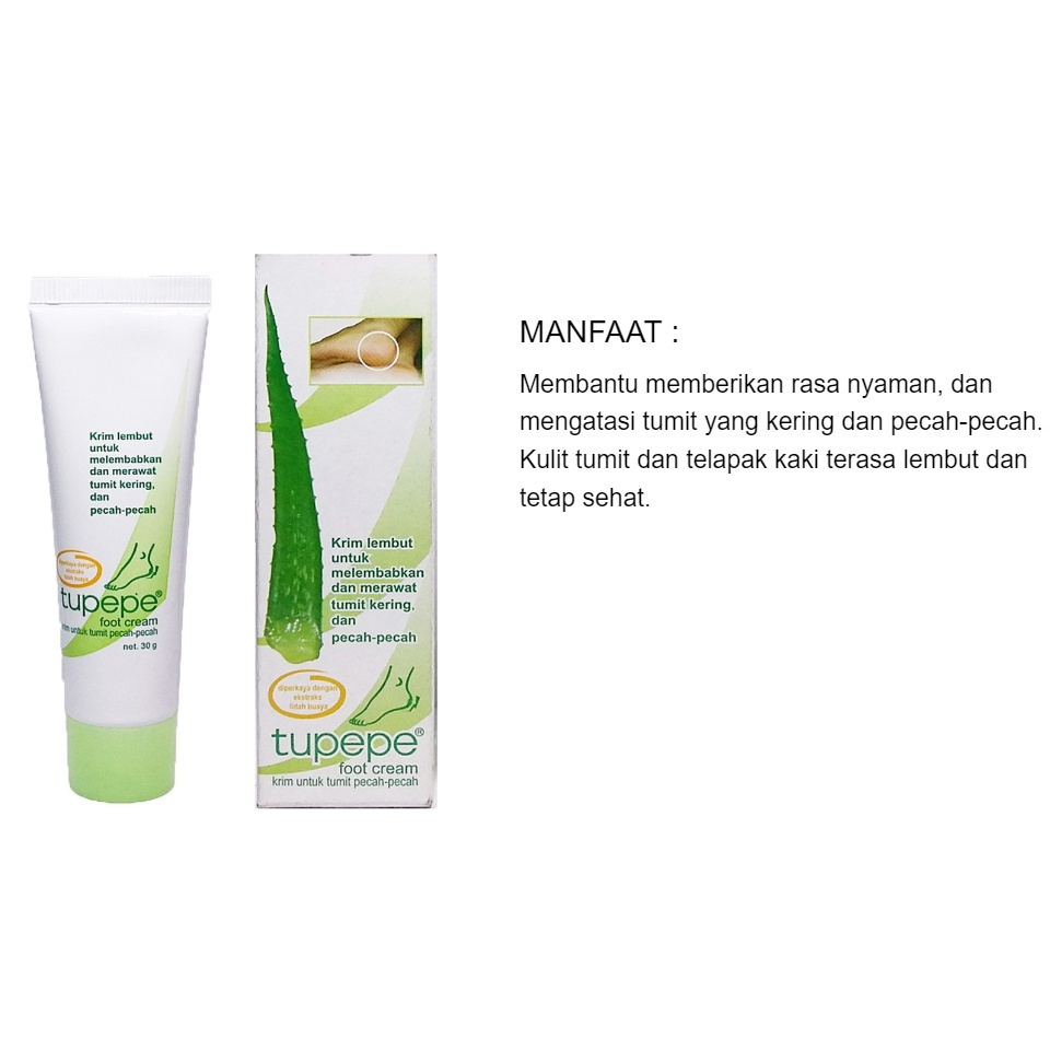 Tupepe Foot Cream 30 Gram Melembabkan Kulit Tumit