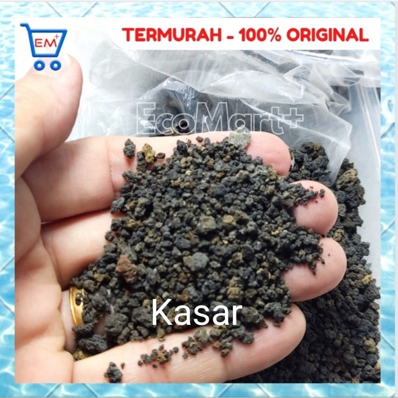 Pasir Malang Hitam Halus dan Kasar - 1000 gr - aquascape akuarium ikan chana