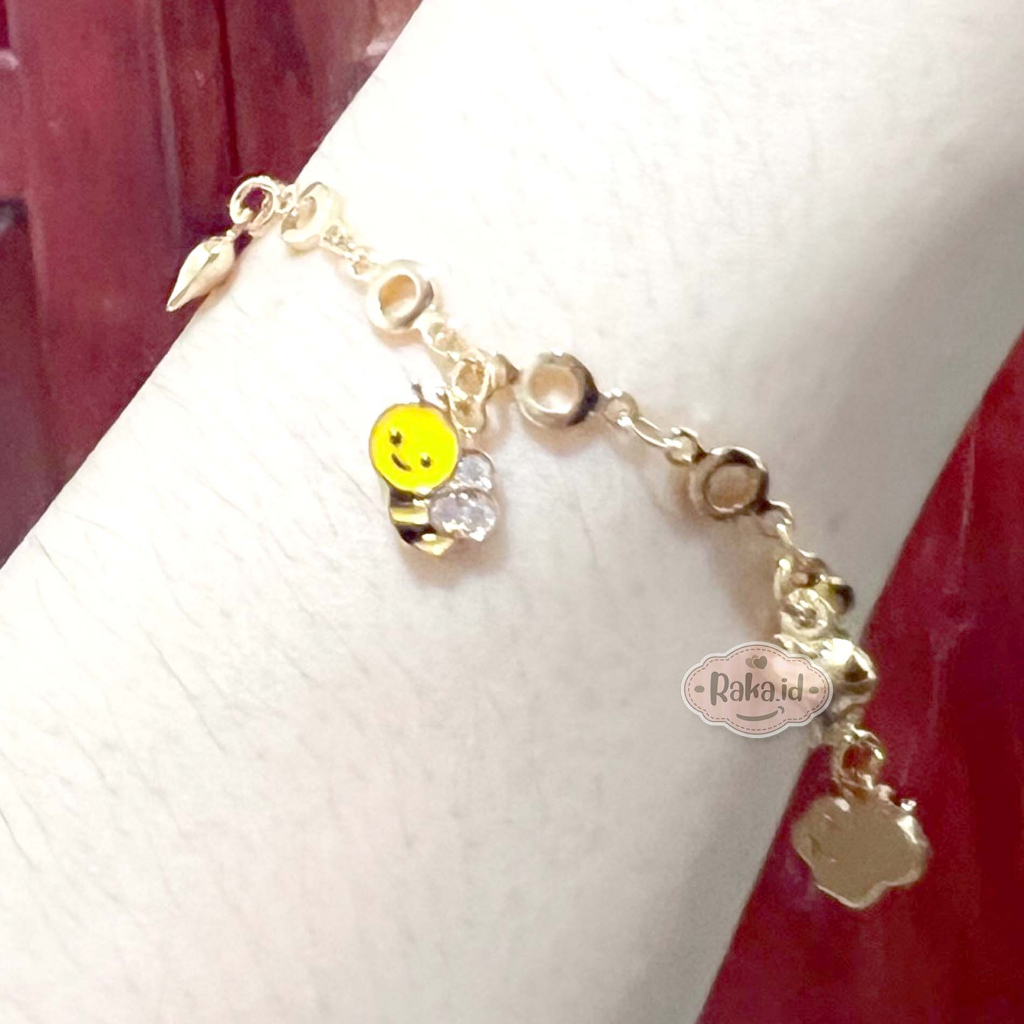 Gelang Anak Perempuan Gelang Tangan Anak Rantai Motif Honey Bee Lebah 1315