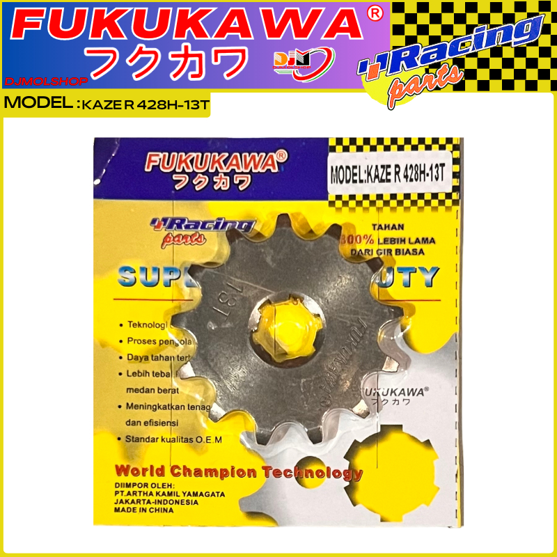 Gear Set Racing W175 Kaze R Rantai Warna Gold Model SSS Merk Fukukawa