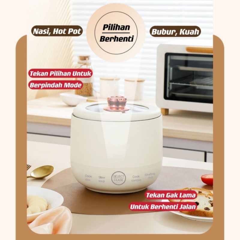 Penanak Nasi Multifungsi 1.6L  / Rice Cooker Serbaguna Anti Lengket / Magic Com  Touch Screen⭐IM.Olshop⭐