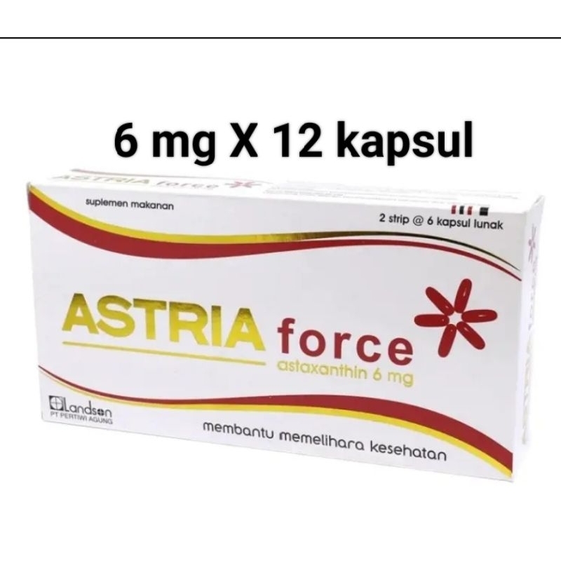 (isi 12) 6 mg Astria force suplemen kulit