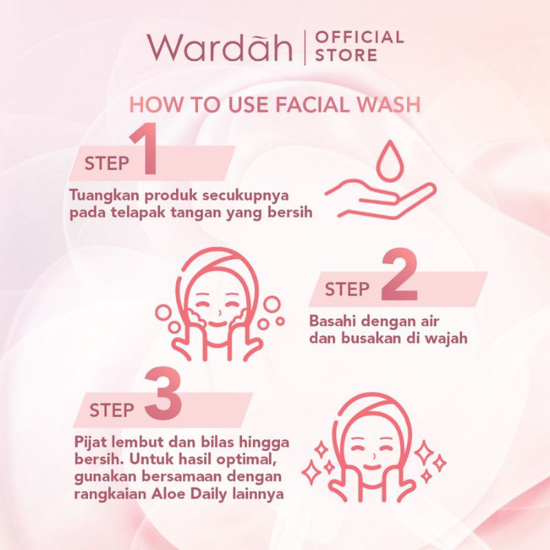 Wardah Hydra Rose Gel to Foam Cleanser 100ml | Pembersih Wajah