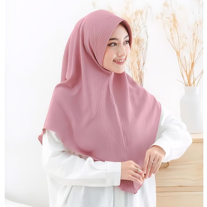 Bergo Crinkle Airflow Pet /Hijab Instan Bergo Crinkle Premium /Bergo pet crinkle airflow