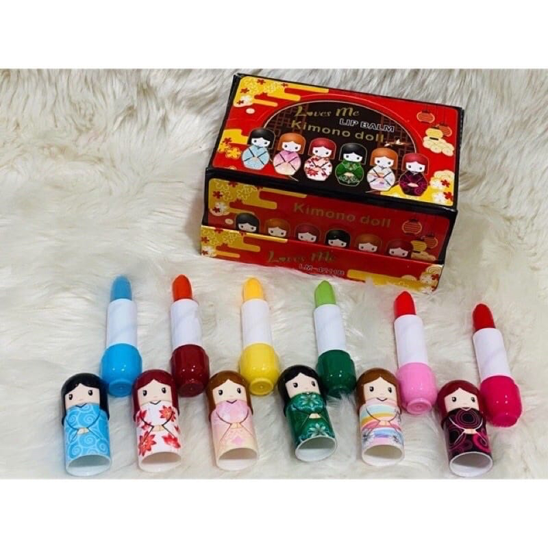 ✿ELYSABETHME✿ lip balm boneka jepang lipgloss lips pelembab bibir untuk anak dan dewasa