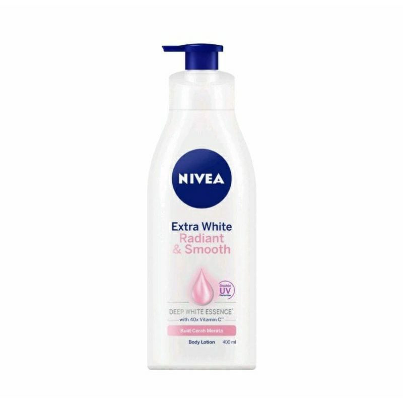 ✿ELYSABETHME✿ Nivea Extra white radiant and smooth 400ml hand body lotion serum mudah menyerap pelembab kulit putih cerah