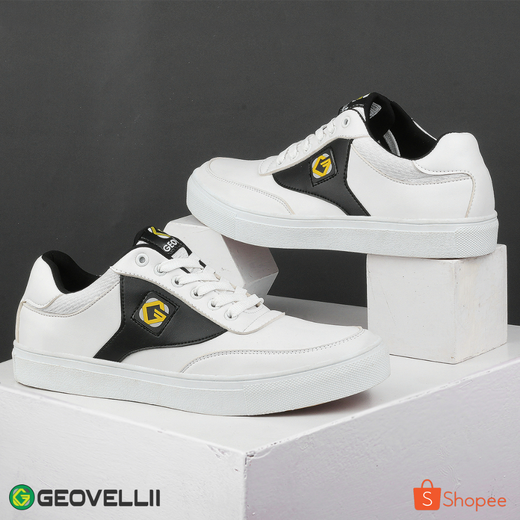 GEOVELLI STORE -  Sneakers Pria Sepatu Tali cowok Kasual Sepatu Sneakers Olahraga Sport Brand LOKAL