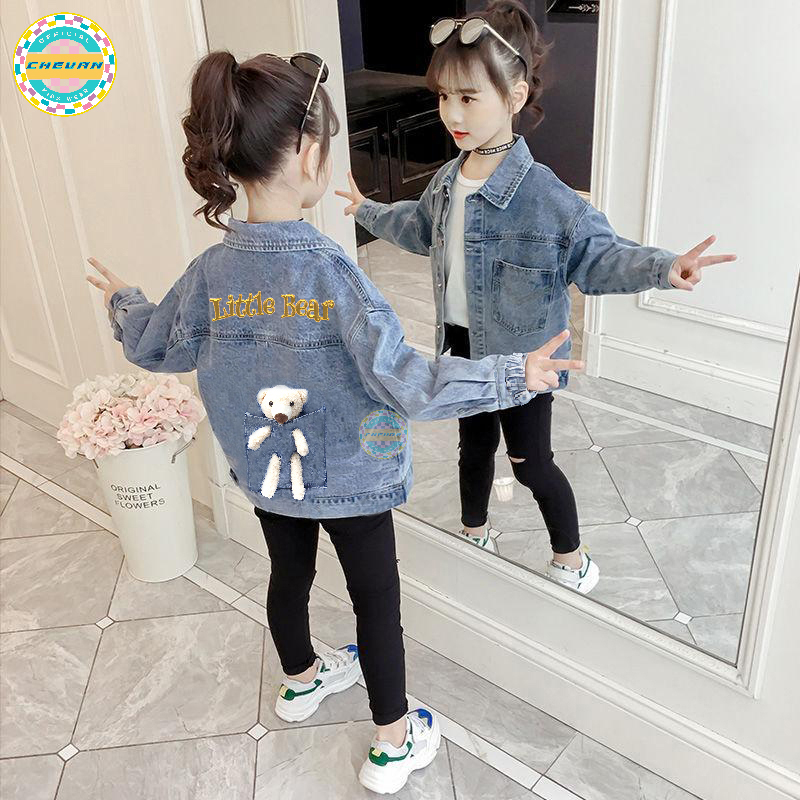 Jaket jeans anak perempuan usia 2-9 tahun / jaket levis anak cewek