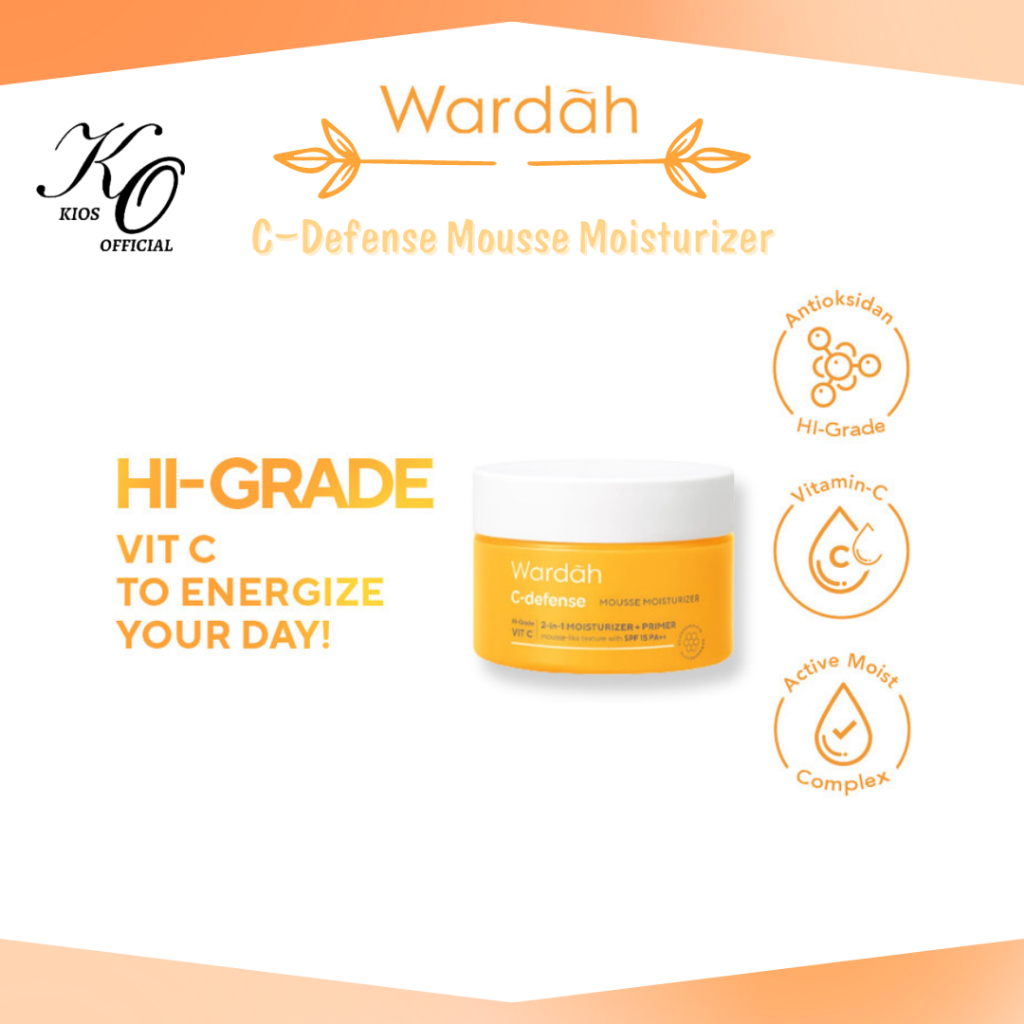 Wardah C-Defense Mousse Moisturizer 30g | Pelembab Wajah